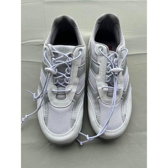 SAS Tour Mesh Non-Slip Tripad Comfort White Sneaker with Elastic Laces: Size 9WW - Picture 2 of 5